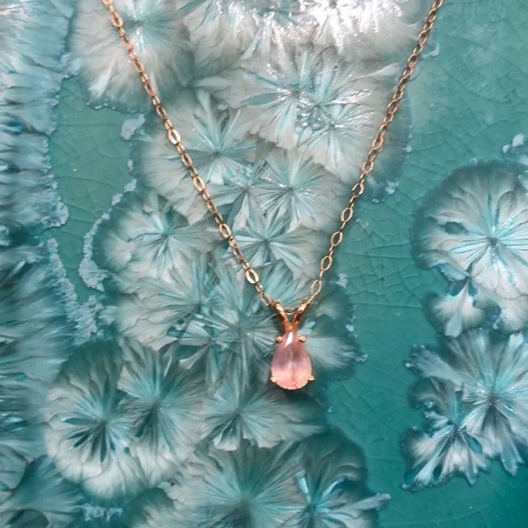 Dainty 14K Yellow Gold Montana Sapphire Pendant on Dainty 14K Chain - Picture 7 of 17